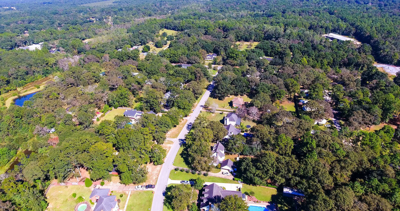 An overhead view of Meridianville, Alabama